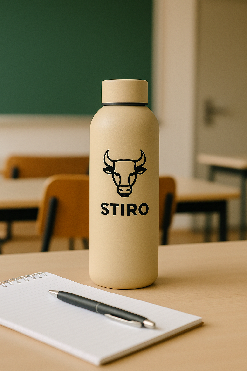 STIRO® Edelstahl Trinkflasche 500 ml - Isolierter Thermo-Trinkbecher mit Deckel Robust, auslaufsicher & stilvoll für Sport, Alltag & Outdoor